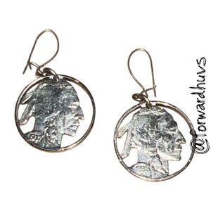 Indian Head Buffalo Nickel Earrings – Vintage Coin Jewelry